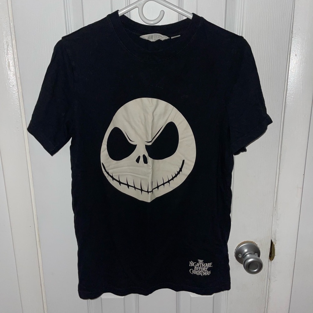 H&M Black Tee with Jack Skellington glow in the dark!. - Picture 6 of 9